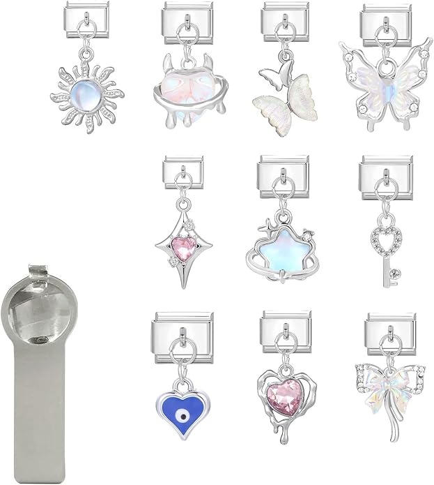 papasgix Italian Charm Bracelet Charms Pack Links Bulk with