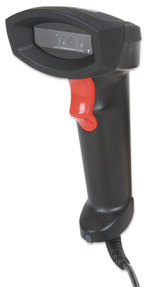 Manhattan Linear CCD Handheld Barcode Scanner, USB, 500mm Scan Depth, IP54 rating, Cable length 1.5m, Max Ambient Light 100,000 lux (sunlight), Black, Box