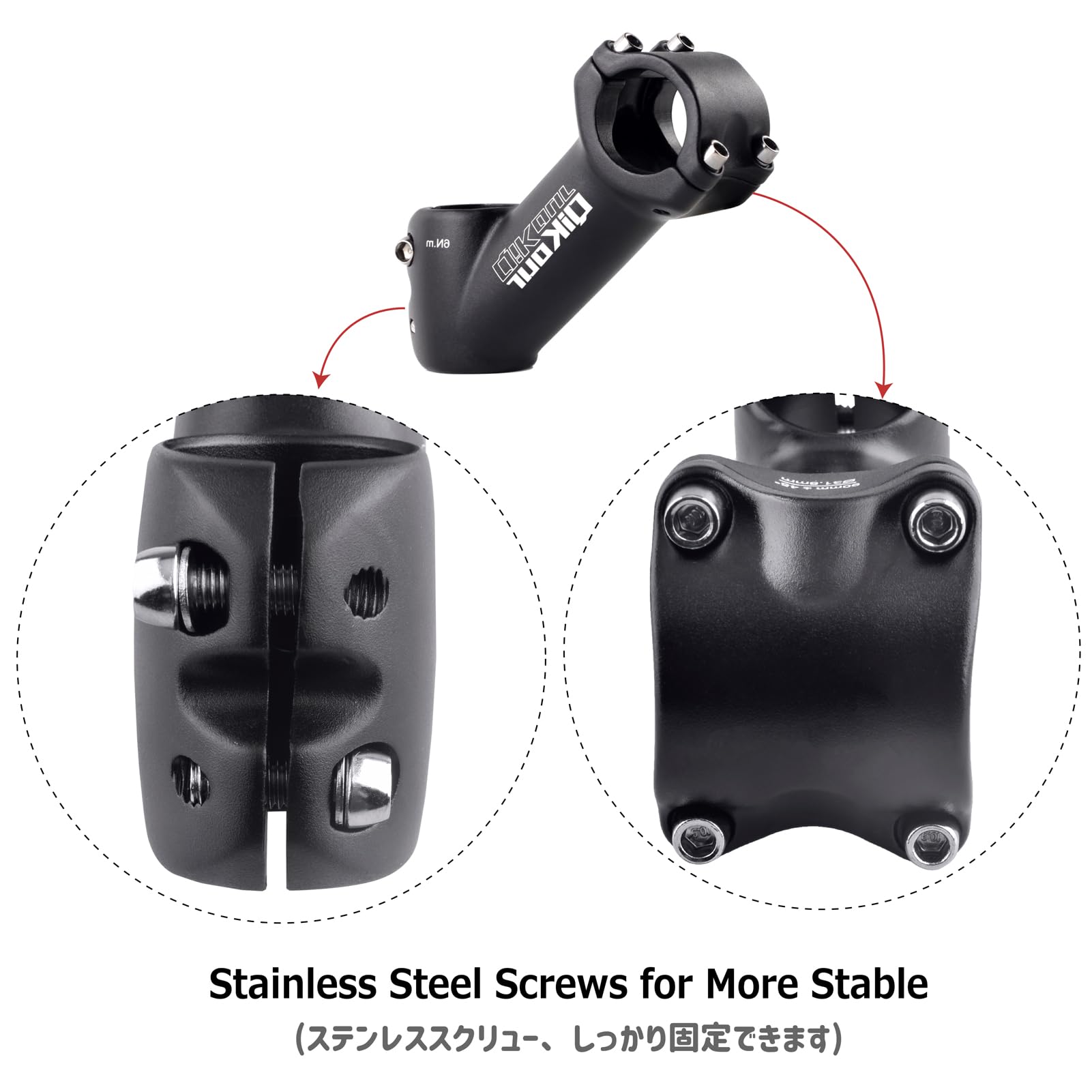 Mtb Accessories Adjustable Bike Stem - 31.8mm Aluminum Alloy Handlebar ...