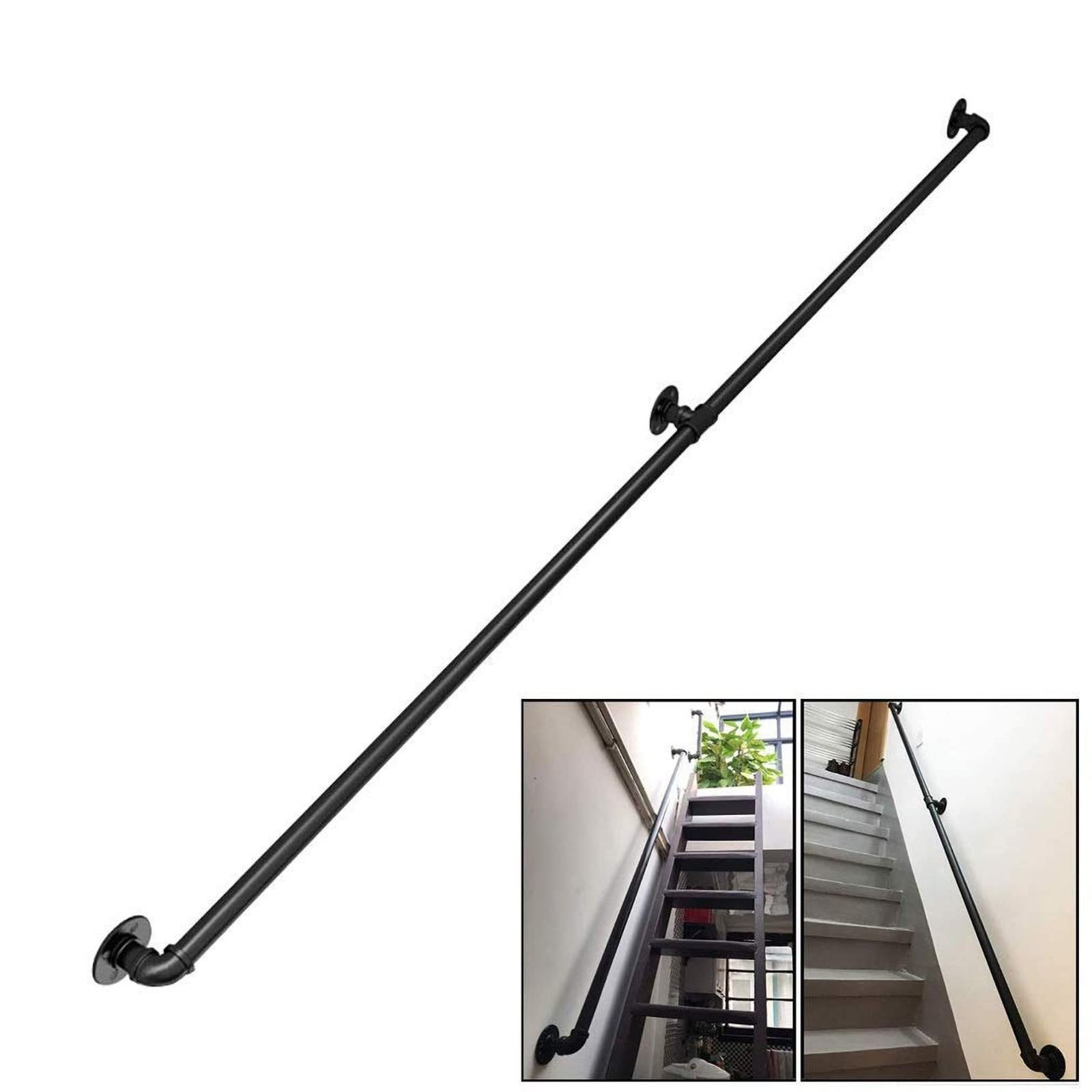 Main courante tube noir industriel pour garde-corps de mezzanine et terrasse