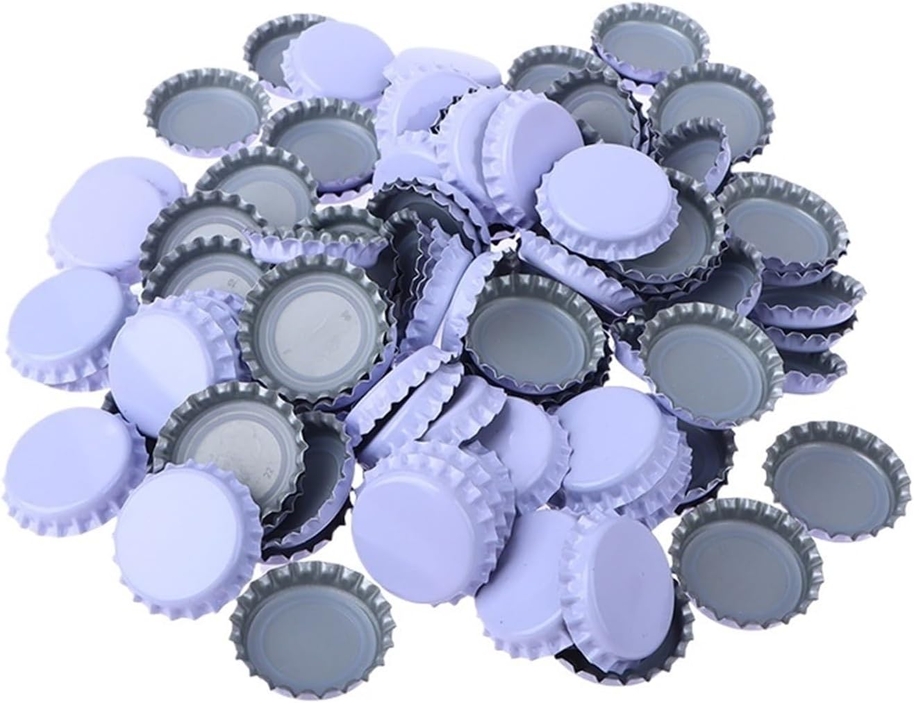 100Pcs/Set Beer Cap Beer Bottle Caps Oxygen Absorbing Seal Caps for DIY Home Brewing Beer Tool Bar Accessories(Purple)