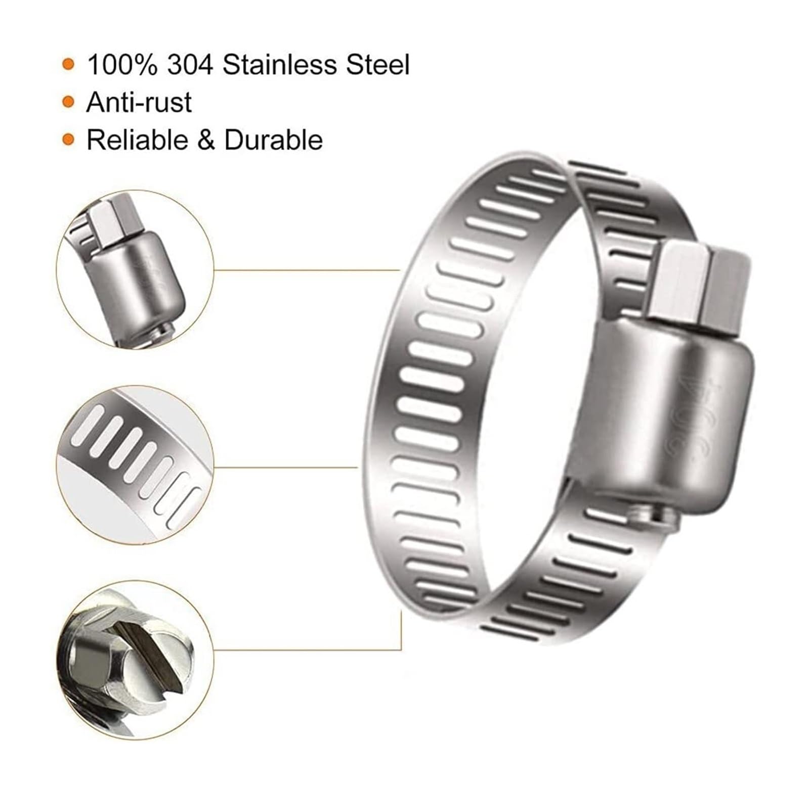 Everbilt 3/4 - 1-3/4 In. Stainless Steel Hose Clamp 6720595 - Foto 9