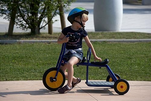 Miniatura 6 de Italtrike Atlantic - Triciclo de doble asiento para exteriores para niños pequeños y niños, ingeniería superior, fuerte y duradero, fácil de montar,