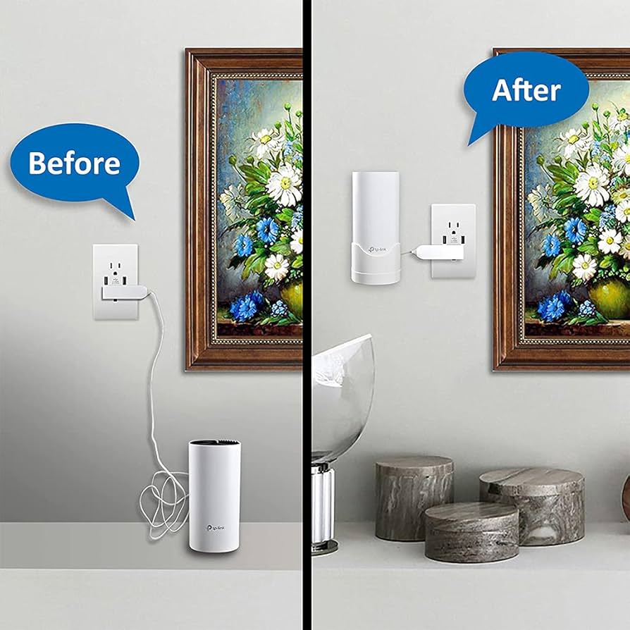 Deco M4 ルーター 省スペース 管理 コンセント マウントホルダー Amazon | Deco M4ルーター用の省スペース管理コンセントマウント