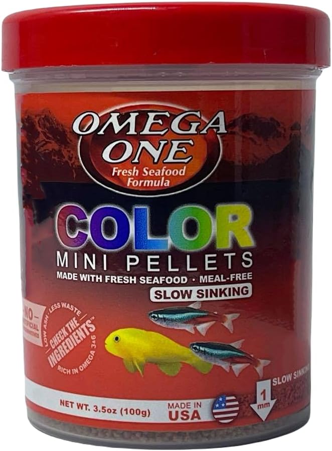 Omega One Color Mini Pellets, Sinking, 3.5 oz