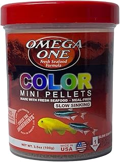 Omega One Color Mini Pellets, Sinking, 3.5 oz