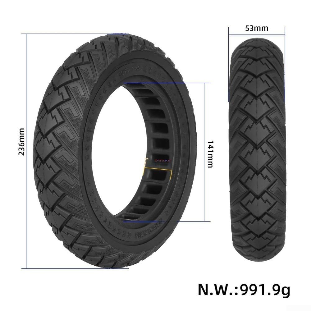 Pneu solide en caoutchouc 10 x 2,125 36 mm pour bande de roulement en