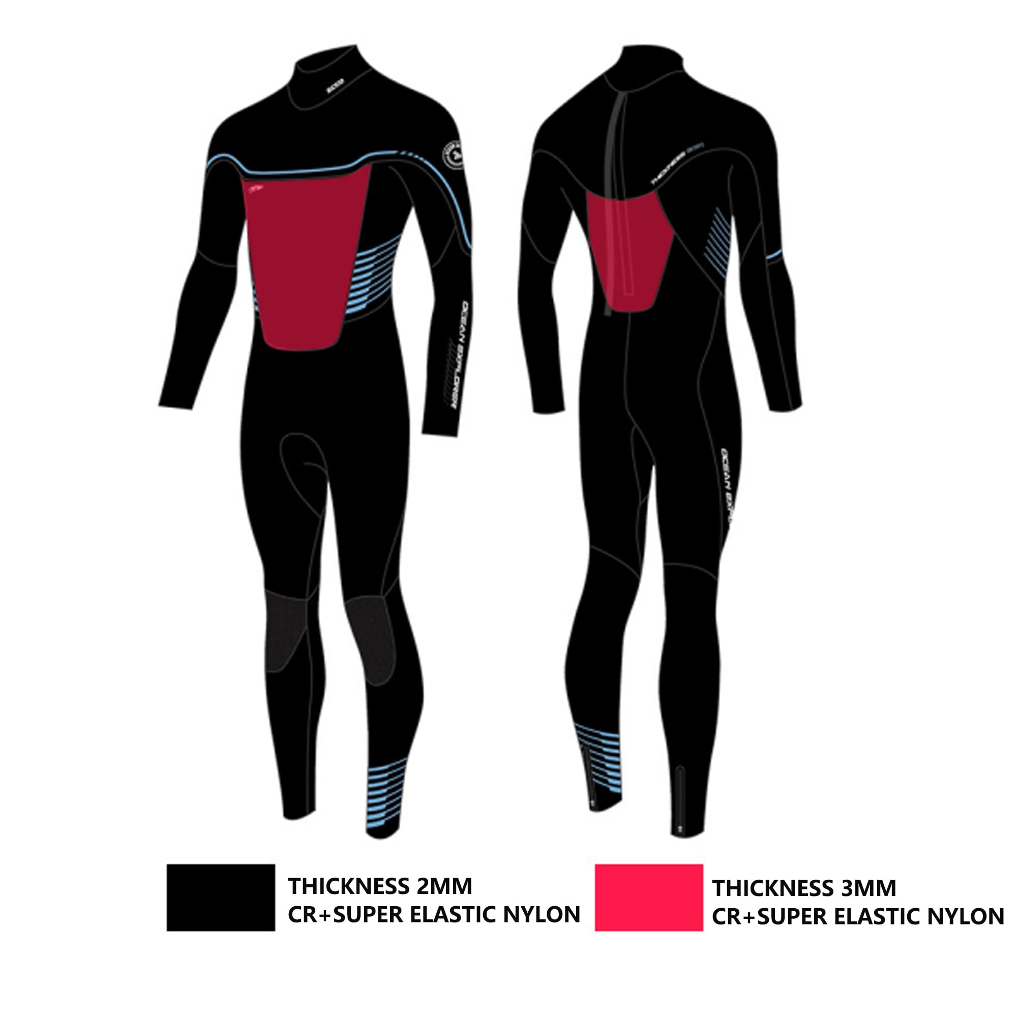 ZCCO Muta da uomo e donna, 3/2 mm, mute in neoprene per acqua fredda, mute per immersioni surf, snorkeling, kayak, sport acquatici