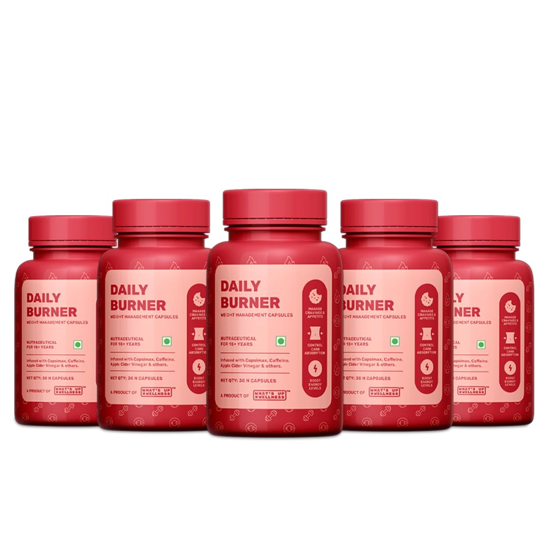 What's Up Wellness Daily Burner Capsules | Weight Loss Supplement For Women & Men | Helps Manage Cravings, Calories & Carbs | Boost Metabolism | L Carnitine & ACV - Apple Cider Vinegar | 30 Capsules — Amazon image 11