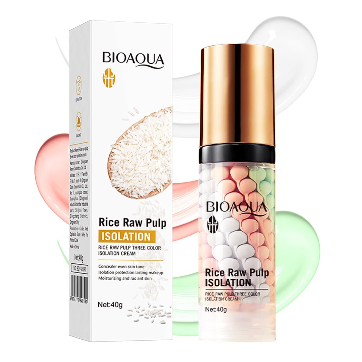 3 In 1 Primer Isolation for Face Before Makeup,One Step Color Corrector For Flawless Smooth Skin & Long-Lasting,Blurs Imperfections,Oil Control & Moisturizing,Skin Tone Correcting,Radiance Skin