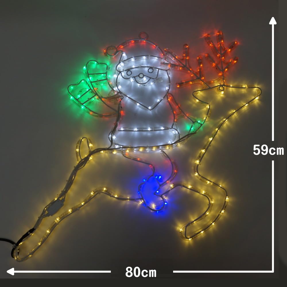 Amazon.co.jp: LEDイルミネーション チューブライトモチーフサンタ