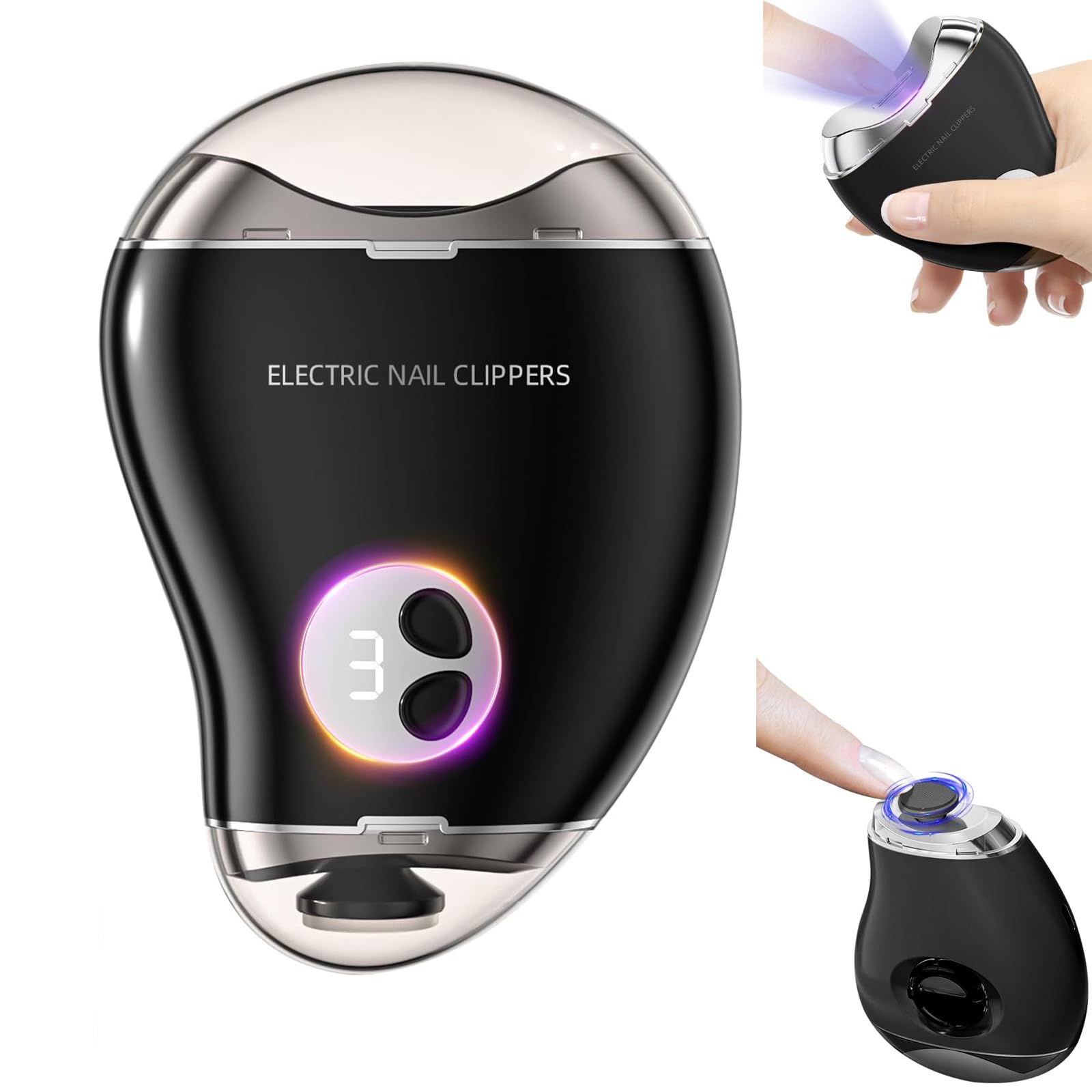 DarkSwan Electric Nail Clipper, 2 in 1 Nail File