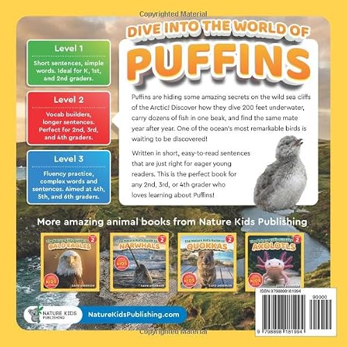 The Nature Kid's Guide to Puffins: A Level 2 Reader for Curious Young Kids Who Love Puffins!