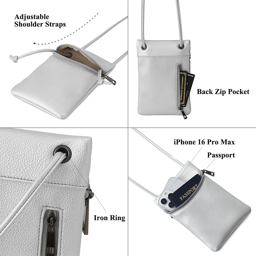 Small Crossbody Women Cell Phone Purse Wallet Bag With Shoulder Strap - Image 4