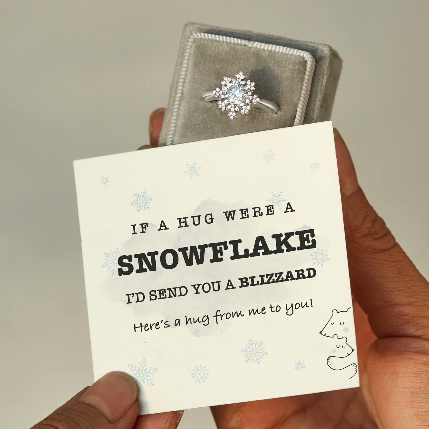 STORYJEWELLERY 925 Sterling Silver Snowflake Ring, Inspirational Gifts, Birthday Gifts for Daughter Sister and Friend, Silver Rings - Image 4