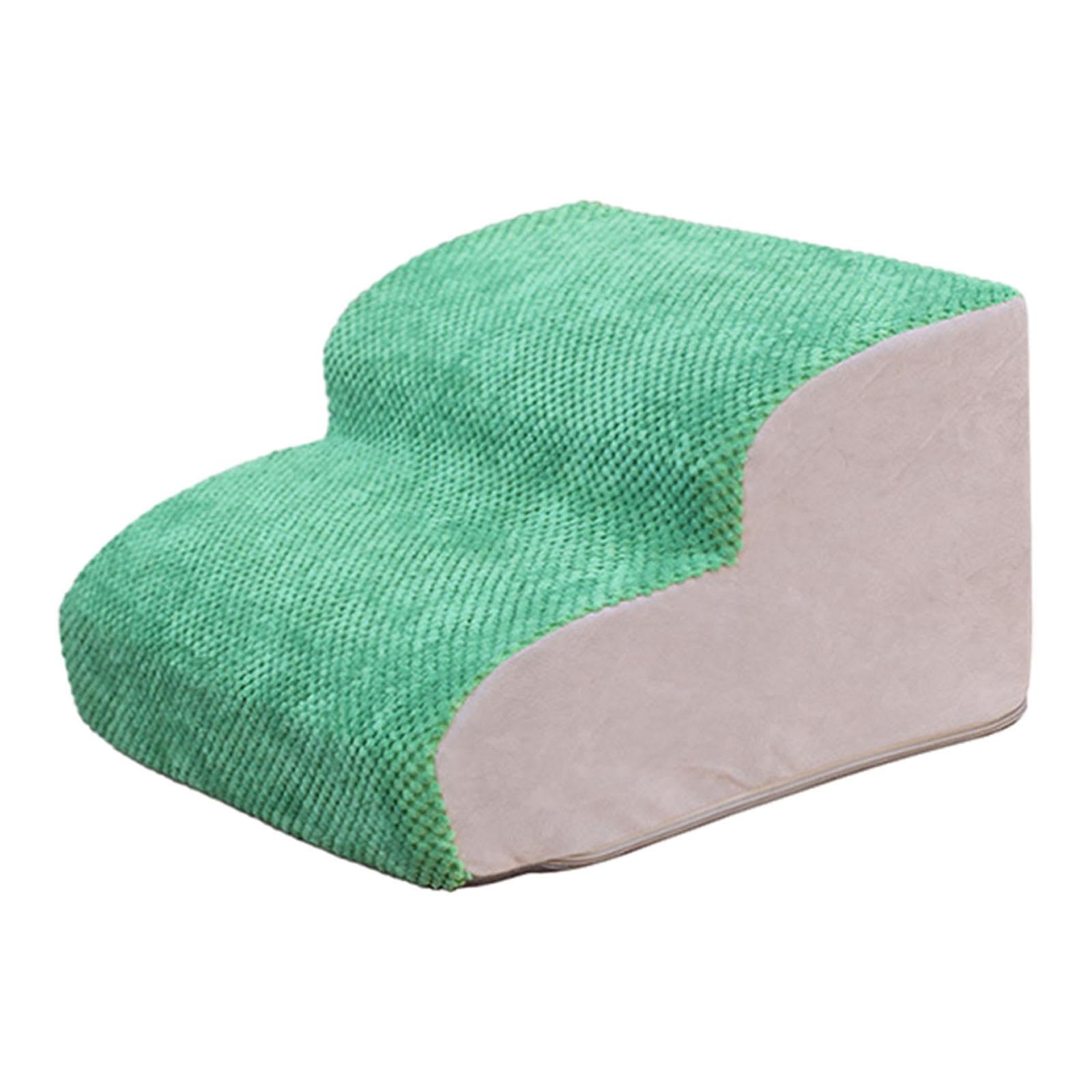 Fenteer Escalera para Perros Pequeños de 2 Niveles, Rampa Plegable, Verde