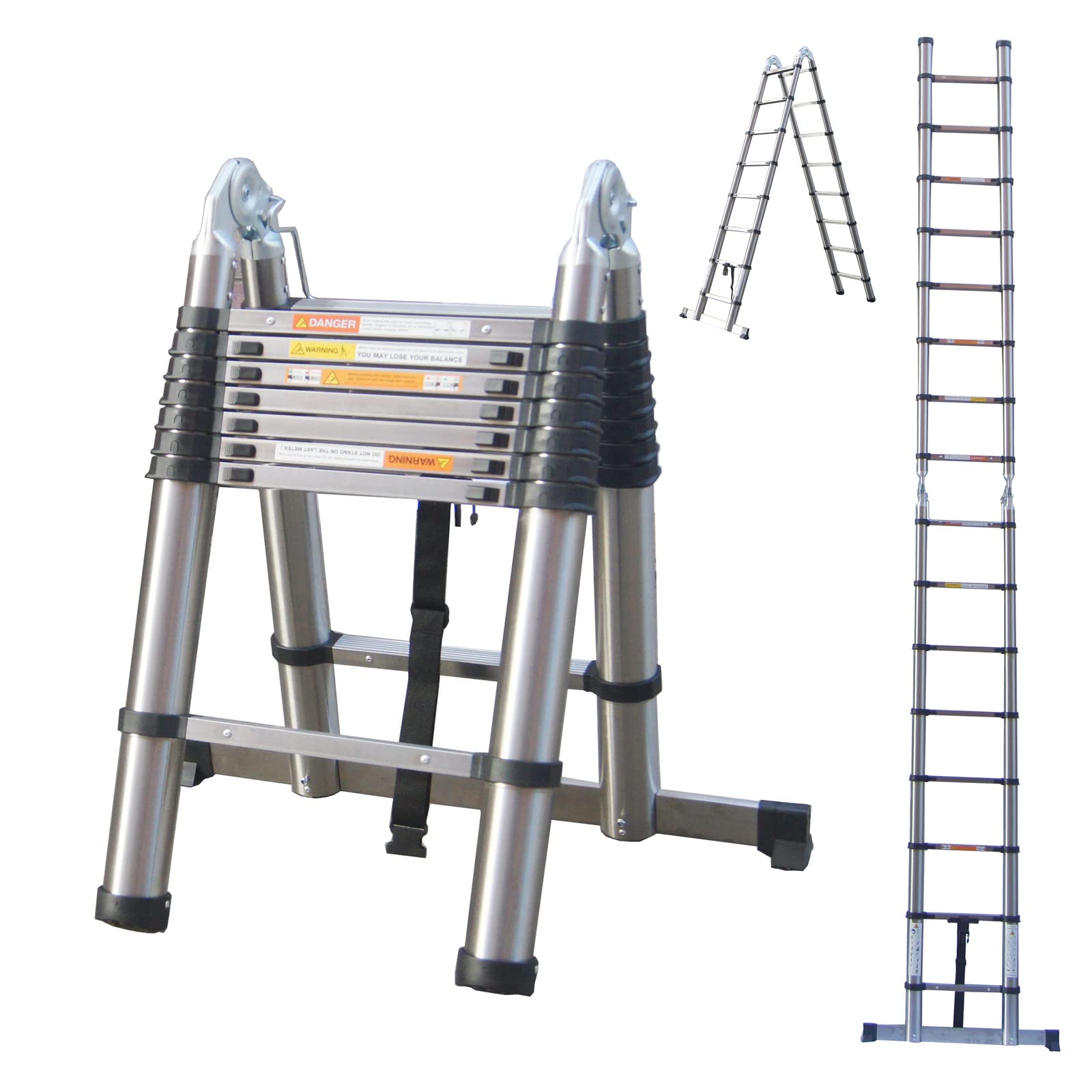 Telescopic Ladder Stainless Steel,load 150kg, Convenient