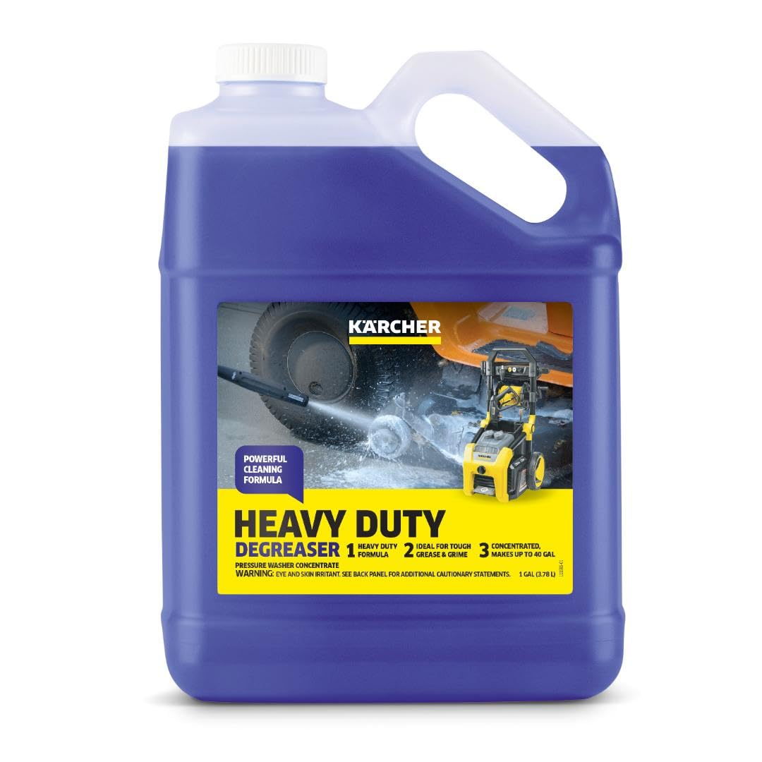 KärcherHeavy Duty Cleaner, Removes Grease, Dirt, and Grime, Highly Concentrated, Makes up to 40 gal of Cleaner, Residue Free, Readily Biodegradable, For Pressure Washers