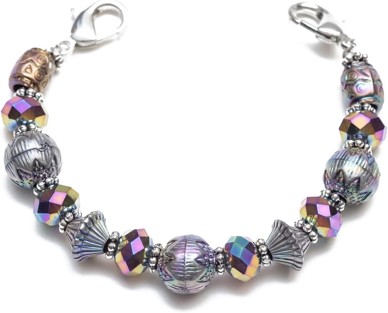 STRETCH Medical Alert Bracelet, Interchangeable Medical ID Bracelet Replacement, ID TAG NOT INCLUDED, Metallics