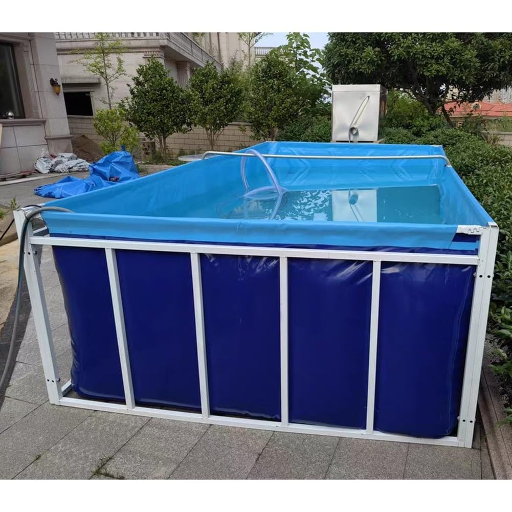 Aquarium aquaculture avec cadre en toile pour carpes koï, aquarium autoportant pliable pour l'intérieur et l'extérieur, idéal pour la pisciculture et l'aquaculture