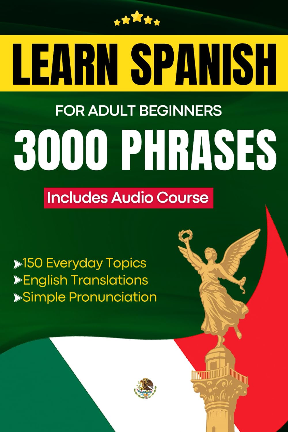 Learn Spanish for Adult Beginners: Easy Phrase Book – 3000 Useful Phrases with Audio Course and Pronunciation Guide (Easy Spanish Phrase Book)