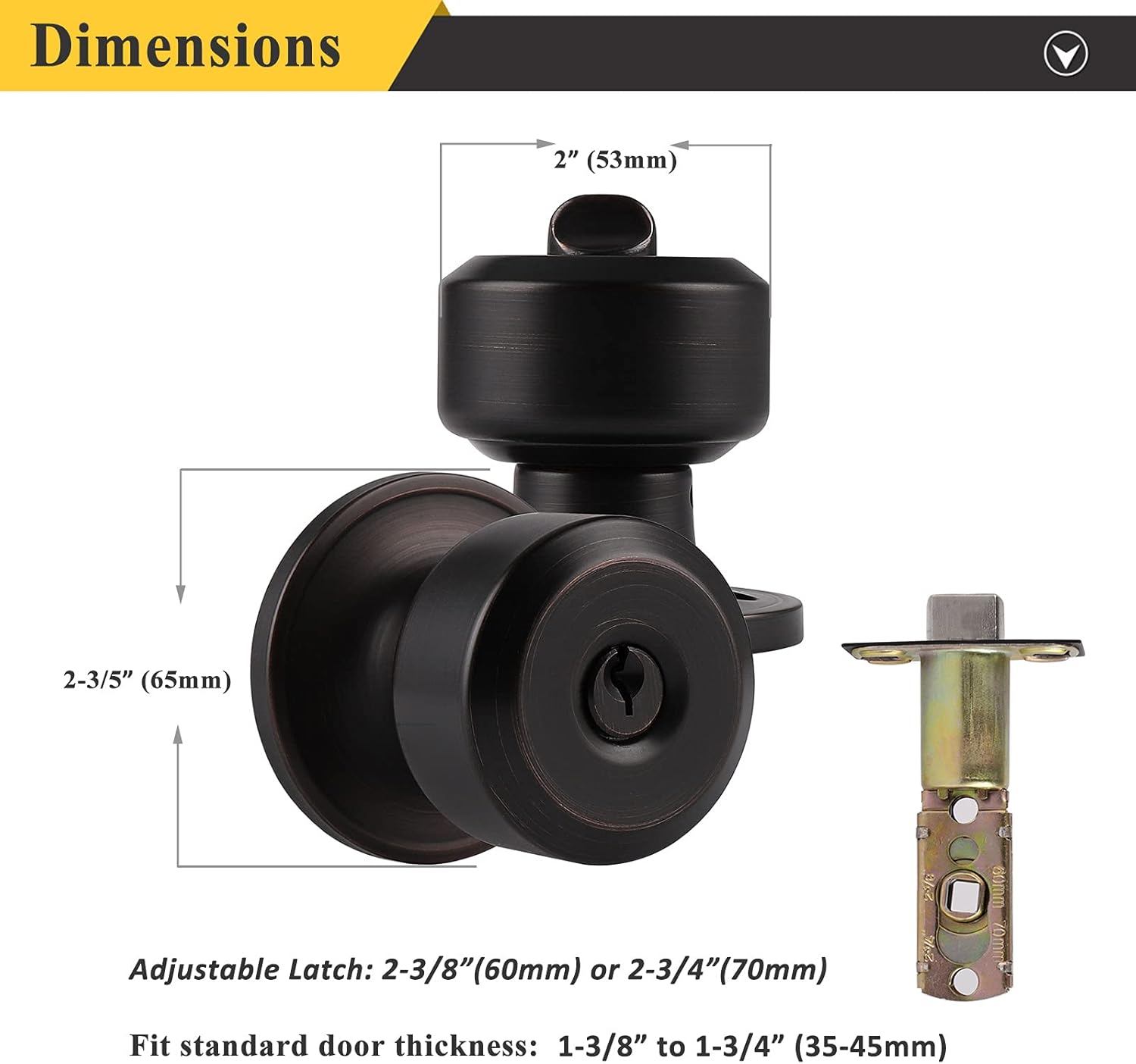 Bеѕt Sеllеr Probrico (4 Pack) Entrance Locks for Doors, Keyed Alike Door Knobs in Oil Rubbed Bronze, Entry Levers Combo Pack, Contemporary Style