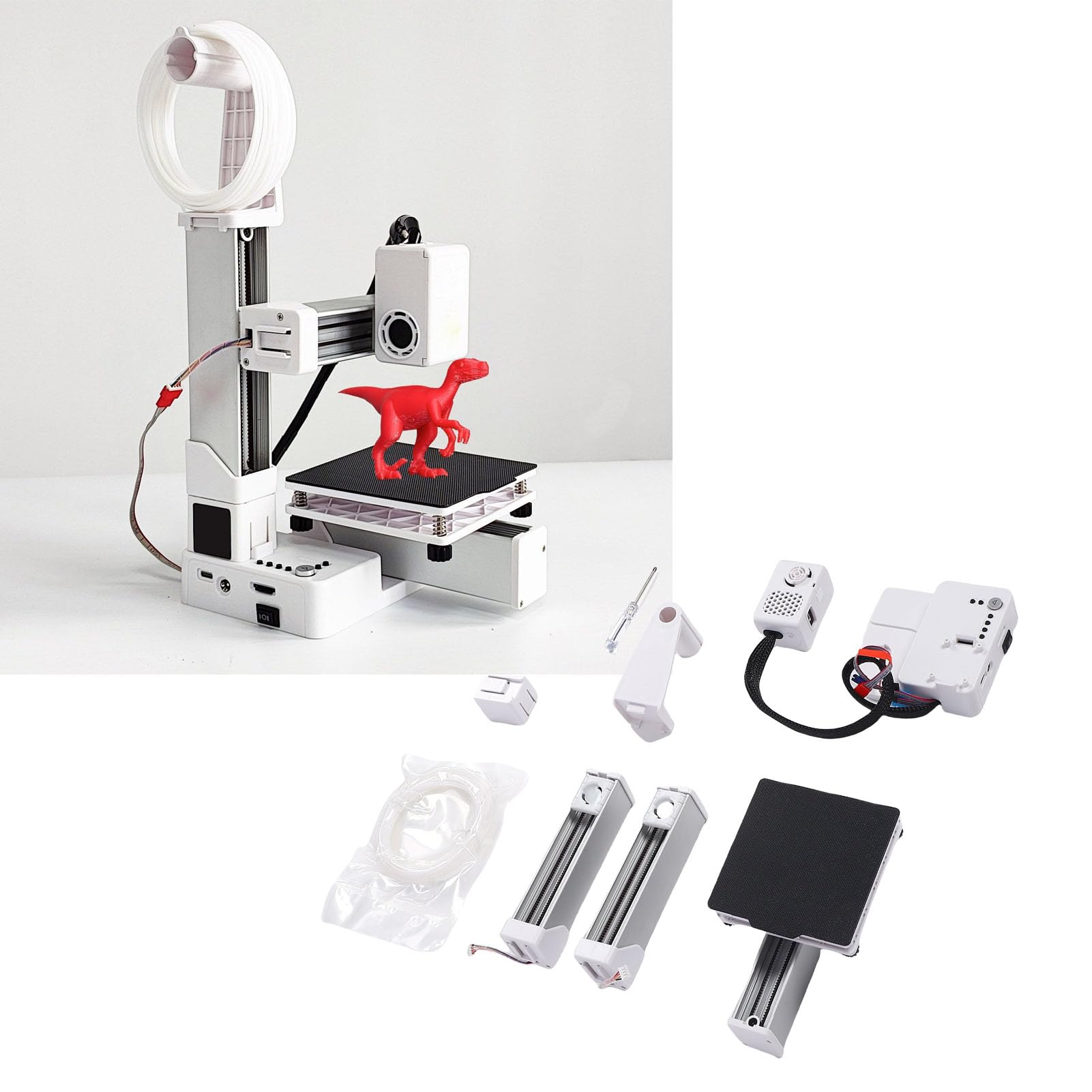 Tragbarer 3D -Drucker -Mini -Kompakt mit Abnehmbarem Build -Plattenvolumen TPU PLA -Filament 0,4 Mm Düse Easyware Software Support Abnehmbare Boards Kleine Speicherkartensystem