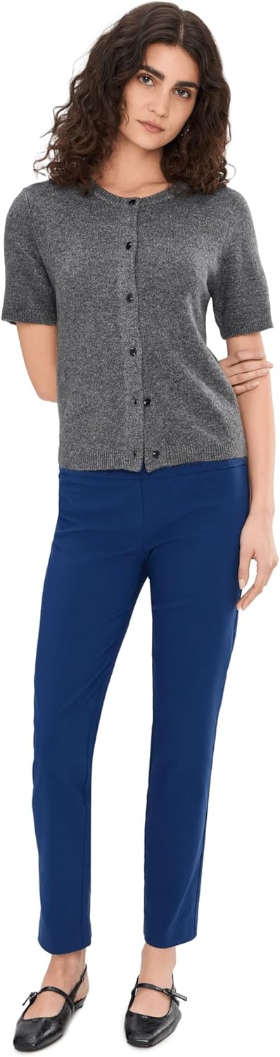 Elliott Lauren Womens Control Stretch Pull-on Ankle Pants with Back Slit Detail - Image 2