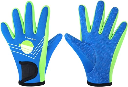 XUKER Neoprene Gloves for Kids, 2mm Wetsuit Dive Gloves Keep Warm for Diving Scuba Kayaking Snorkeling Swimming Water Sports