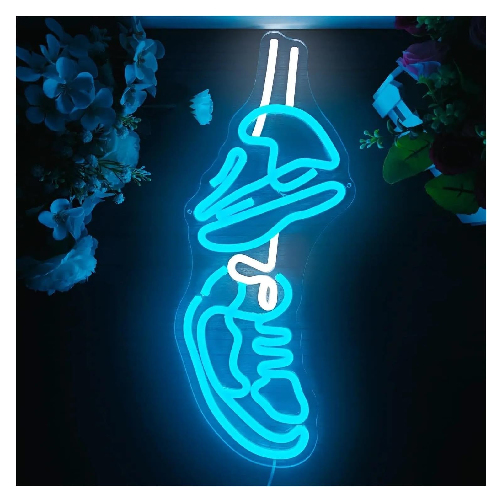 LEMST Signs Lamp Sneaker Neon Signs for Wall Decor Dimmable Hanging Neon Signs Lamp for Bedroom Bar 42.5x16.5cm