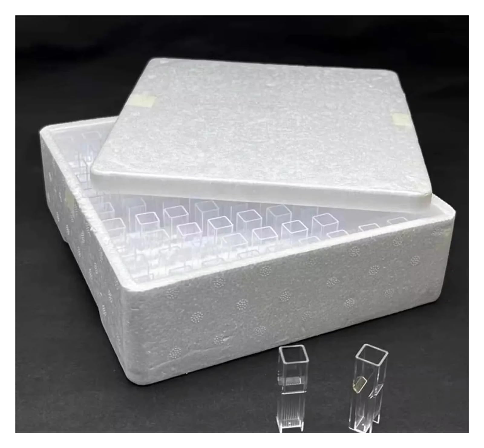 yingyingjia Cubeta PS de 1,5 ml for espectrofotómetro, cubetas de plástico semimicro, trayectoria de luz de 10 mm, rango de longitud de onda de 340 a 750 nm, 100 unidades