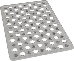LYOR - Tapete de PVC Retangular com Antiderrapante para Banheiro 49cm x 32cm