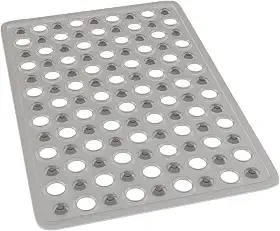 LYOR - Tapete de PVC Retangular com Antiderrapante para Banheiro 49cm x 32cm