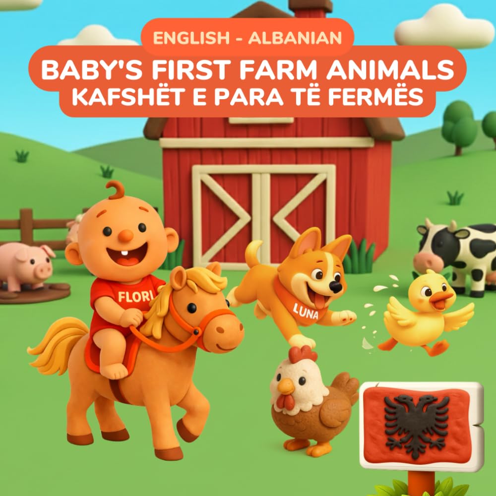 Baby's First Farm Animals - Kafshët e Para të Fermës | English-Albanian Bilingual Children's Book | 32 Farm Animals | Ages 0-3: 32 Farm Animals & ... Luna – Baby's First Words (English-Albanian))