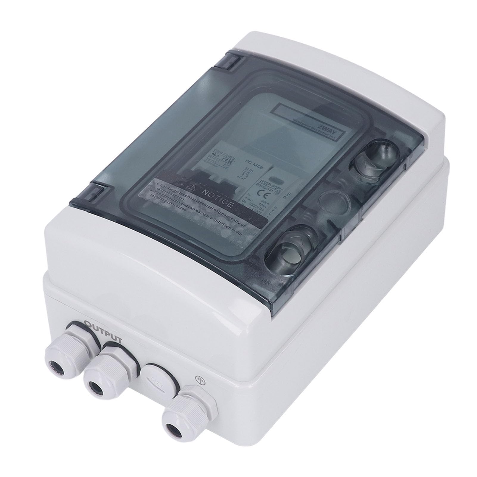 Scatola Combinata Fotovoltaica IP65 40A 1000V con Interruttore Automatico Integrato Protezione Fulmini PA66 per Sistemi Solari On-Grid Off-Grid Cavi 5-10mm 10-4 AWG Impermeabile