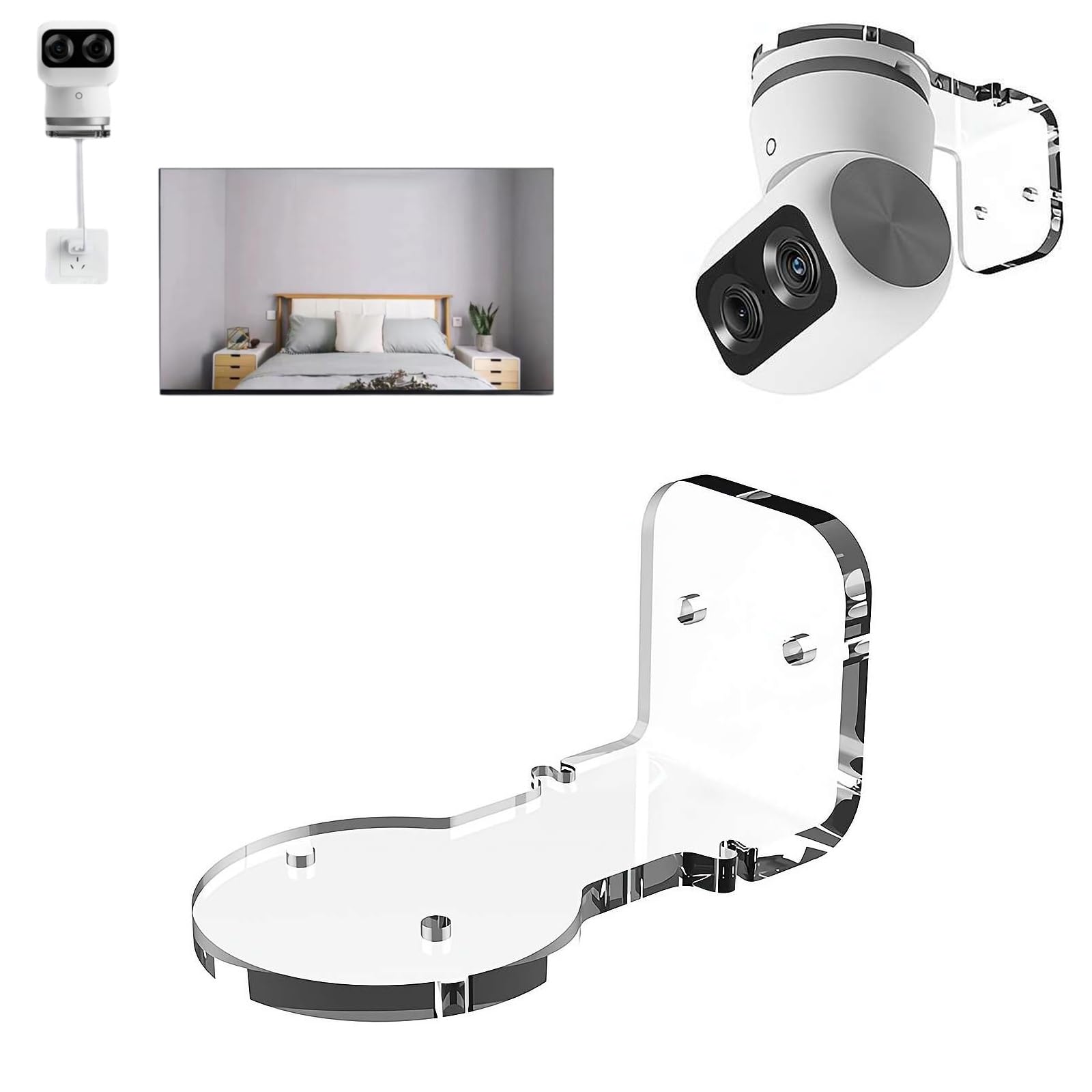 Amazon.co.jp: Eufy Security Indoor Cam S350用アクリル壁掛け
