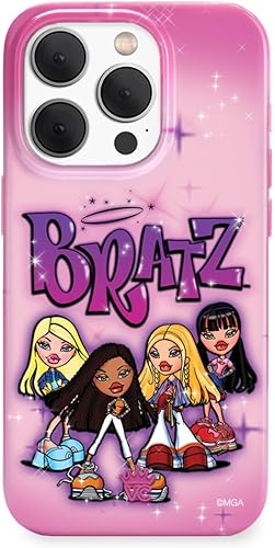 Velvet Caviar x Bratz - Funda compatible con iPhone 15 PRO femenina, bonitas fundas protectoras para mujeres y niñas, compatible con MagSafe,