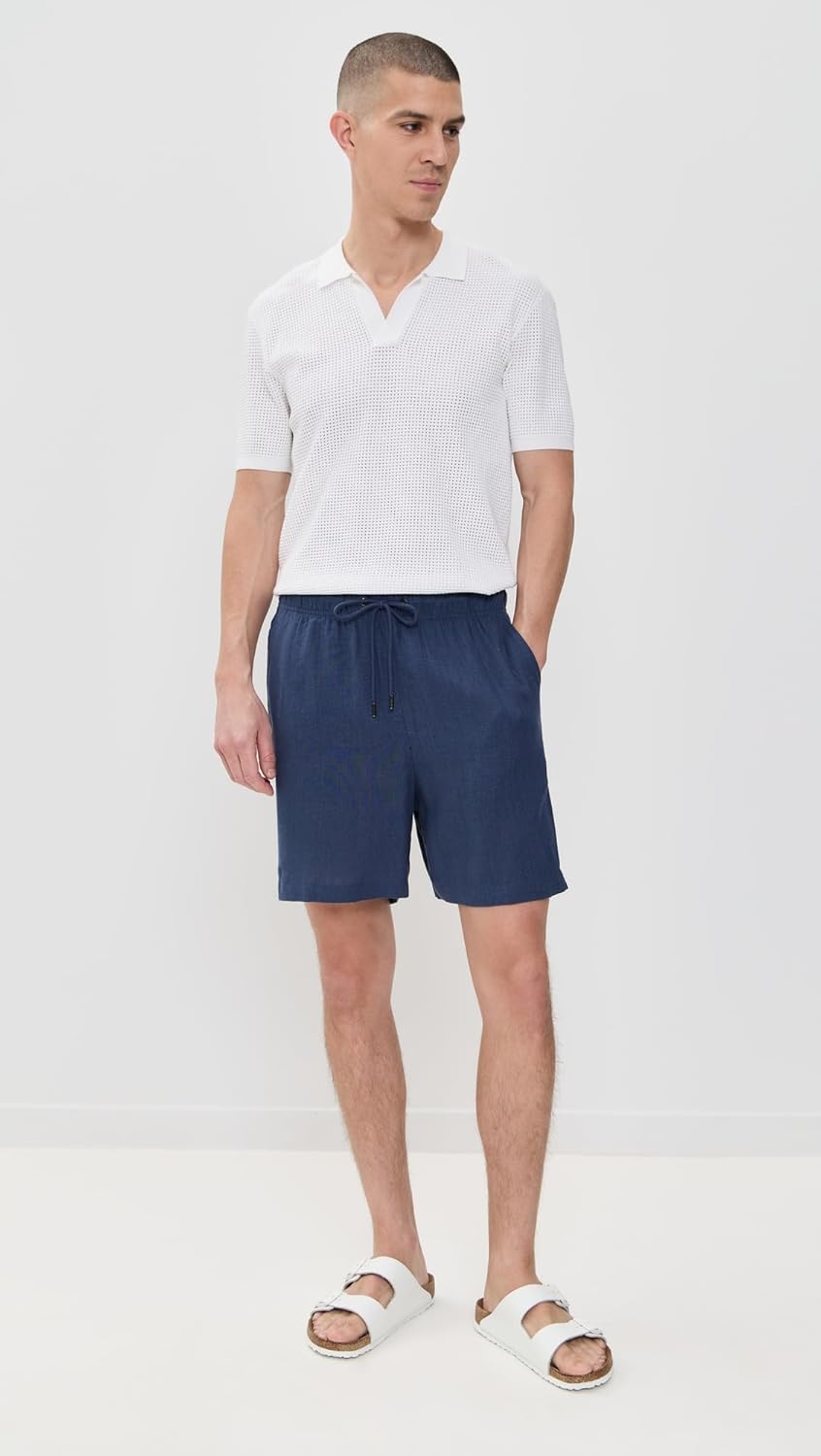 Onia Men's Classic Pull On Linen Shorts 6.25" - Image 5