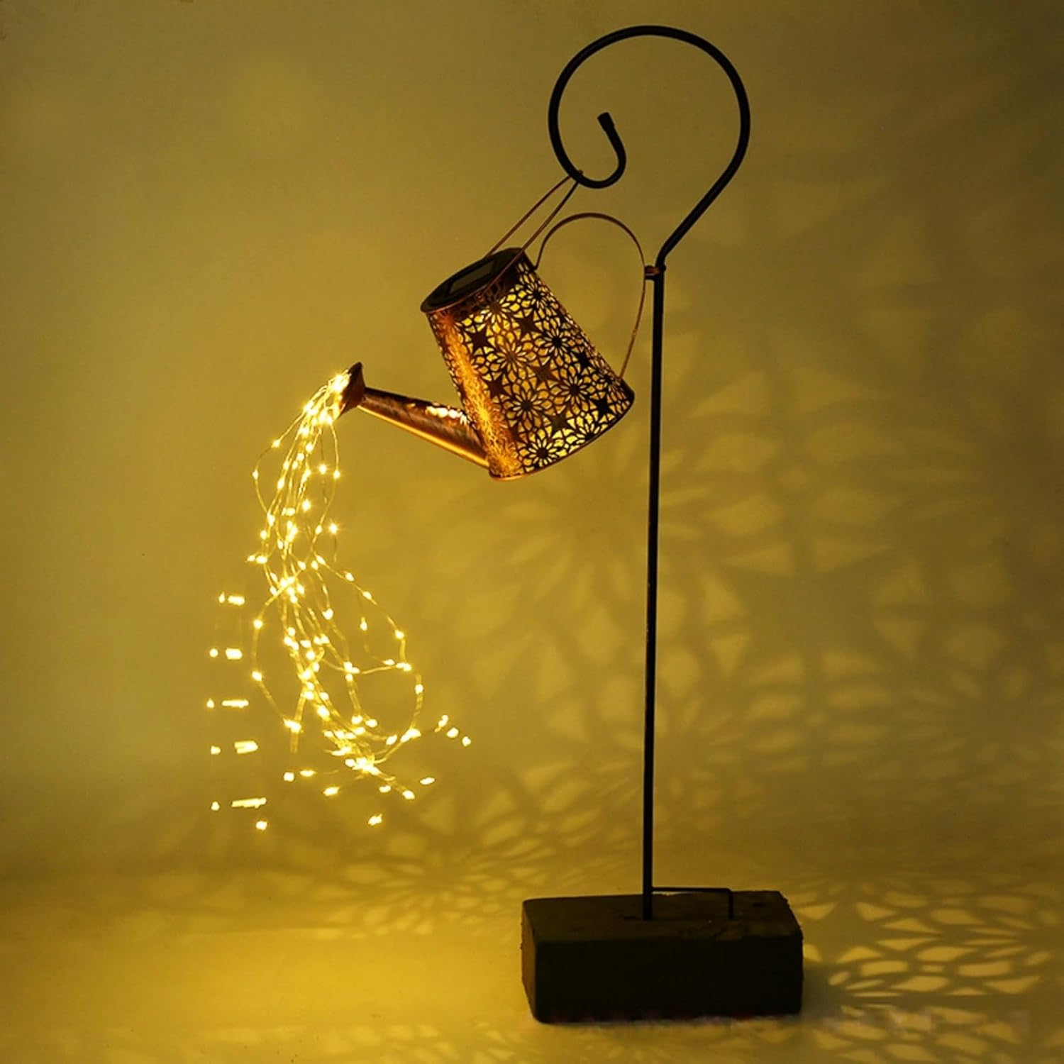 Solar Powered Outdoor Starry Sky Kettle lamp, Garden Landscape lamp (Bronze)