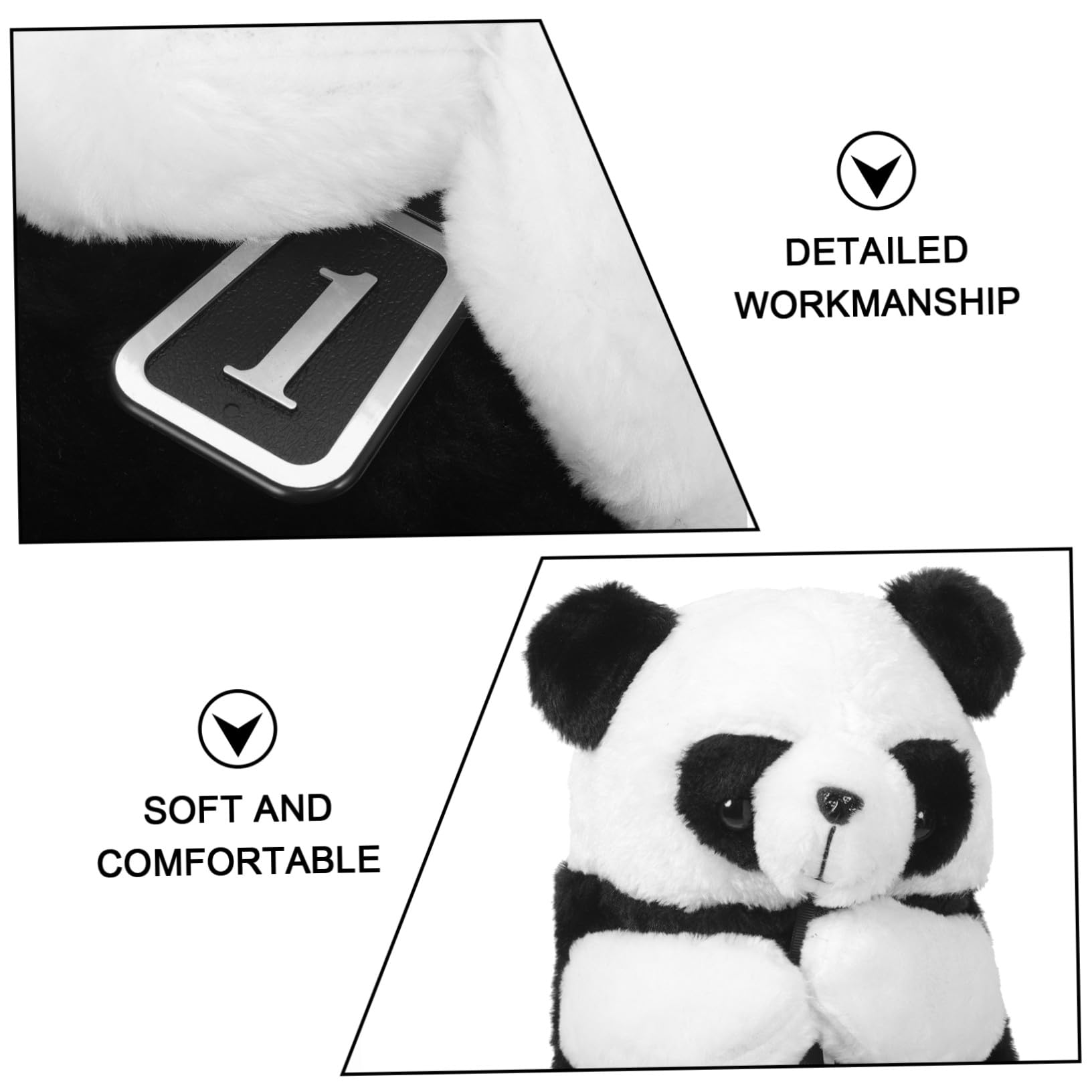 Funda para Palos de Golf Diseño de Panda Algodón y Tela Forro Engrosado Flexible Cubierta Protectora Ligera para Equipo de Club Accesorios de Golf