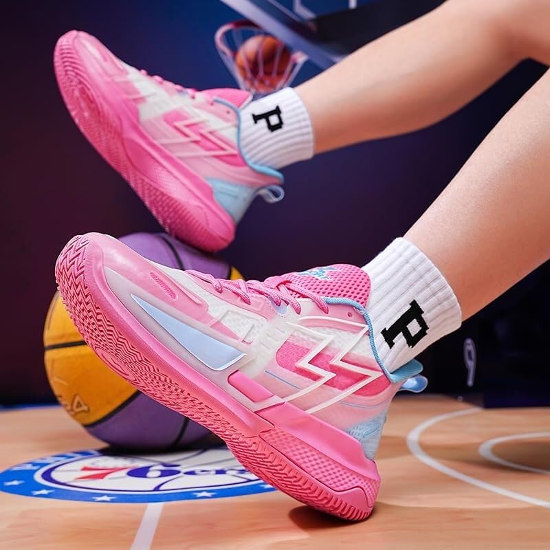 Zapatillas de Baloncesto Unisex de Corte bajo, Modernas, Transpirables, Antideslizantes, Resistentes al Desgaste y con amortiguación de Impactos.
