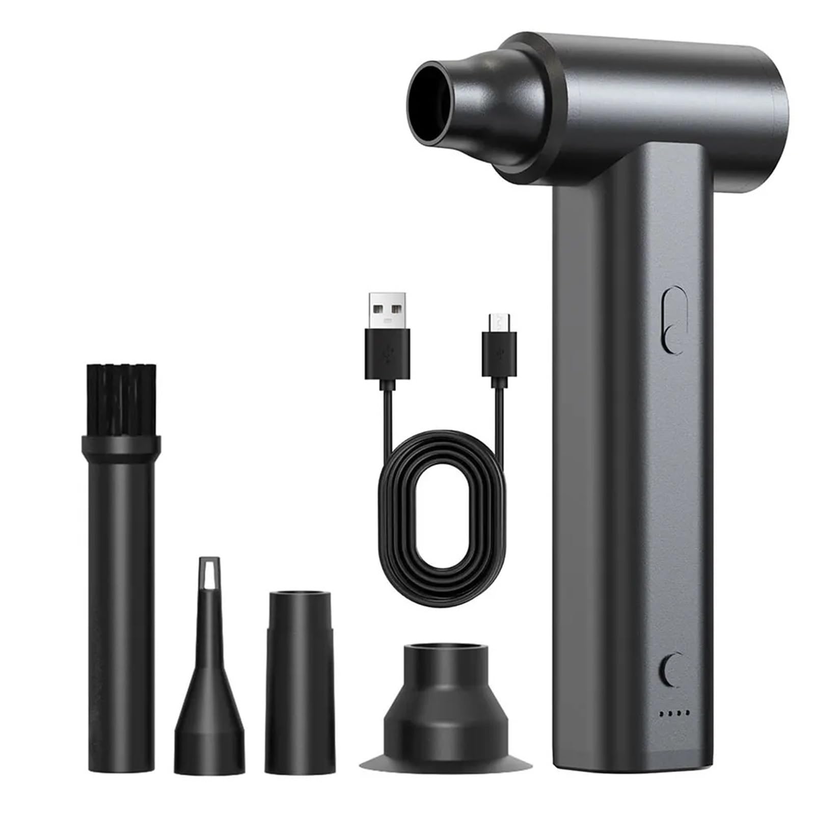 Soffiatore e aspirapolvere 2 in 1, 120000PRM, soffiatore senza fili, asciugatrice for auto ricaricabile tramite USB, kit for la pulizia della tastiera
