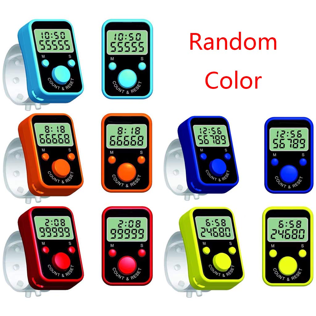 Ankexin Finger Tally Counter Digital Electronic Tasbeeh Counters Lap Track Handheld Clicker Digits Display for People Muslims