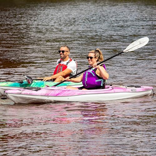 Image of Pelican - Poseidon Paddle - Aluminum Shaft with Reinforced Fiberglass Blades - Lightweight, Adjustable Kayaks Paddles - Perfect for Kayaking Boating
