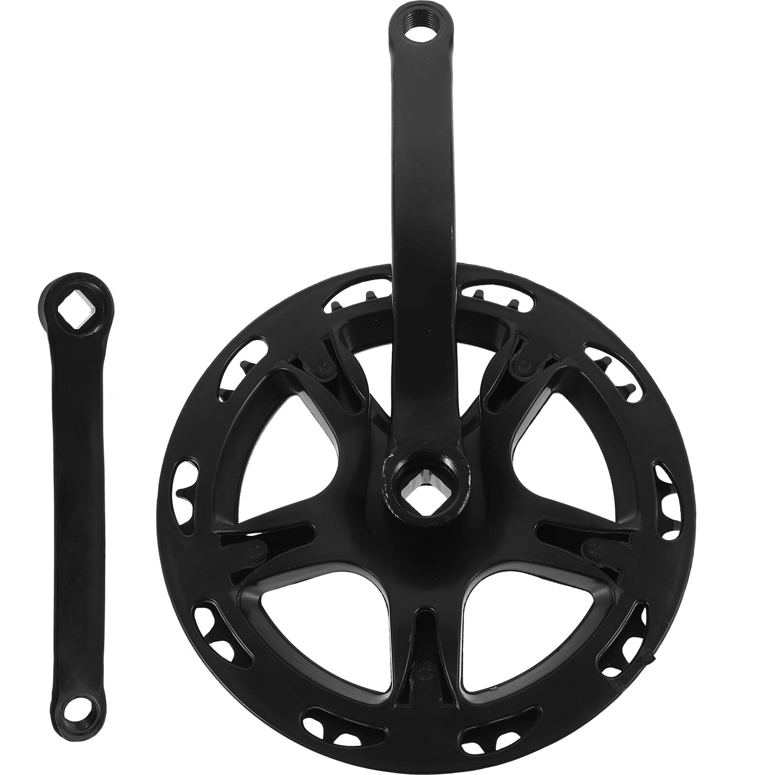 Guarnitura Bici con Corona Dentata e Braccio Pedivella in Acciaio Resistente Ricambio per Pedivella Bicicletta Singola velocità Accessorio per Riparazione e Upgrade Biciclette