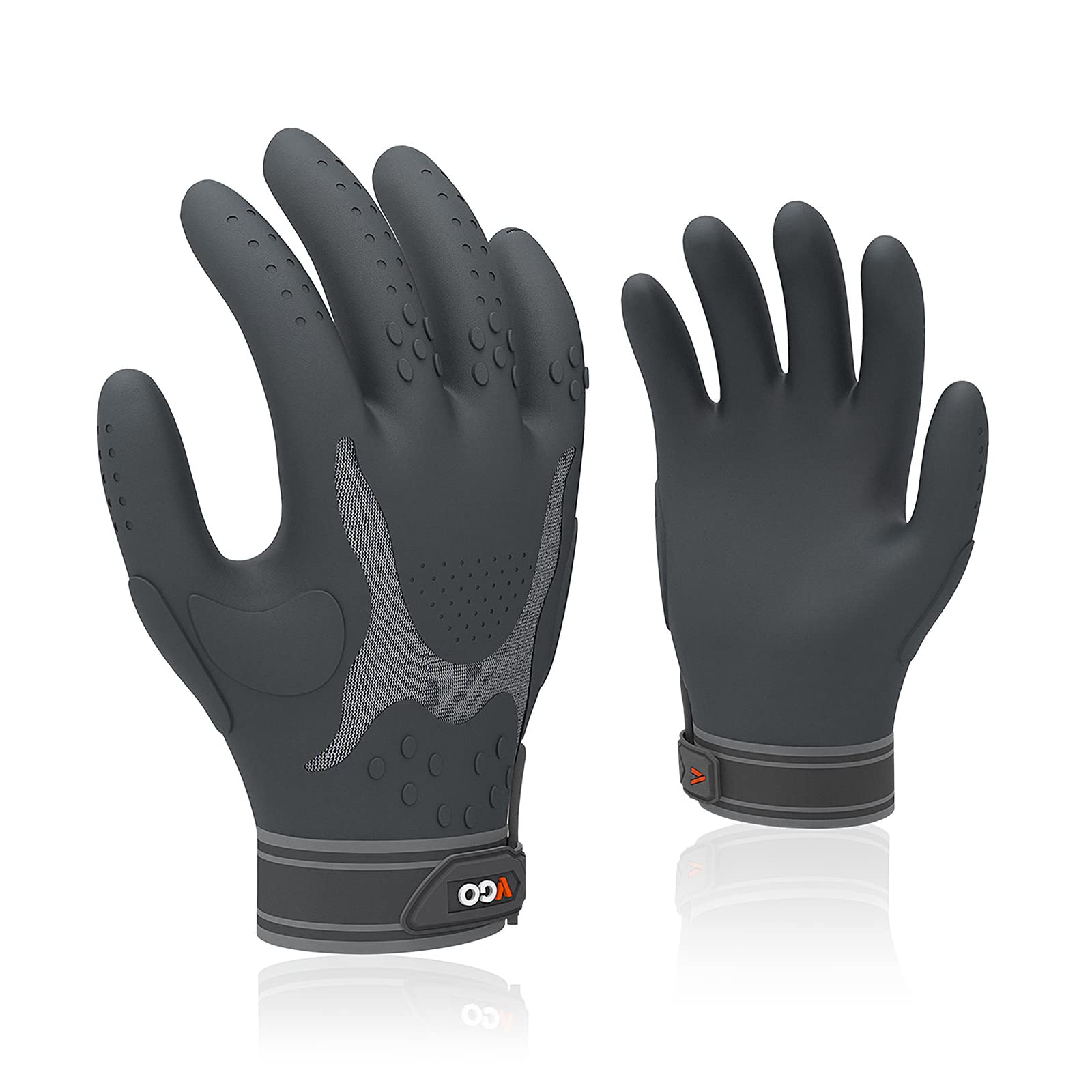 Vgo... NGG X1 Seamless Gription Work Gloves, Mens Work Gloves, Anti-slip Gloves for Warehousing &Truck drivers, Oil Resistant Gloves(1 Pair,L,Gray,