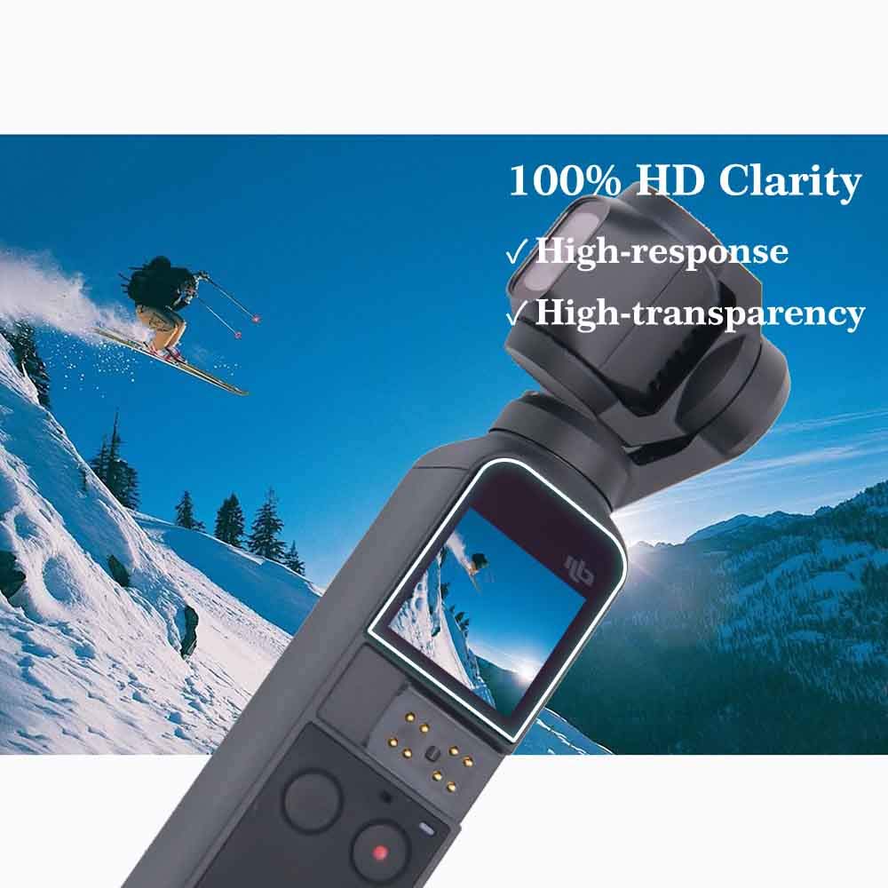 ULBTER Osłona ekranu obiektywu do DJI Osmo Pocket 3 / Pocket 4 [2+2], 0,3 mm szkło hartowane 9H