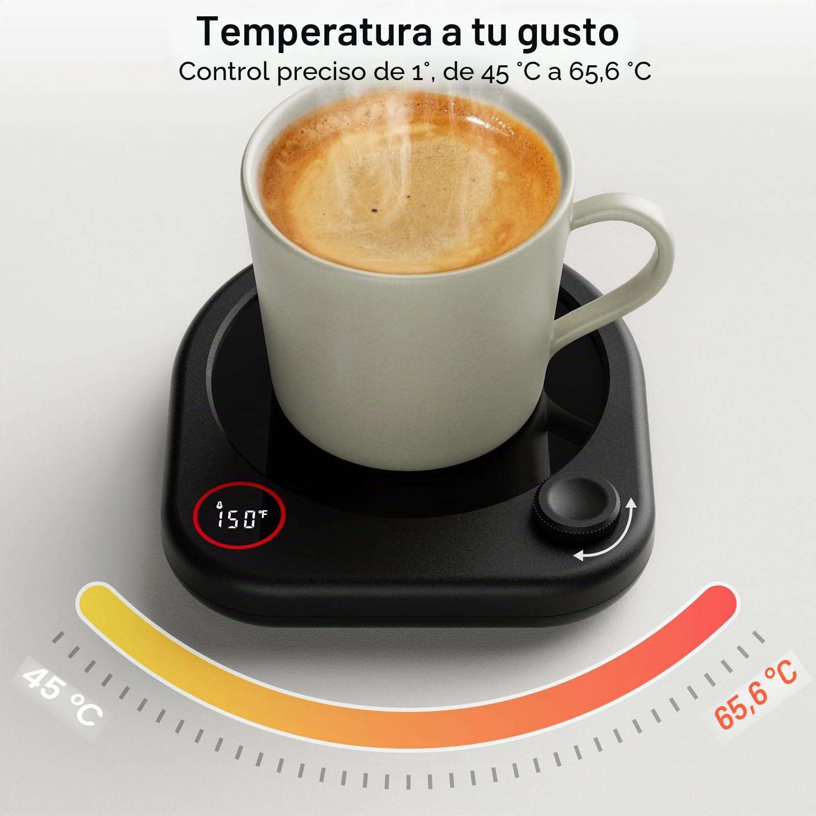 Calentador De Tazas De Café Para Escritorio, Calentador Eléctrico De Tazas Para Bebidas De Té Y Leche, Placa Calefactora Con Temporizador De Apagado Automático Y Vela De Cera, Accesorio De Regalo