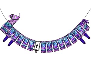 Gaming Birthday Party Banner Decorations for Epic Fortnite Themed Party Supplies