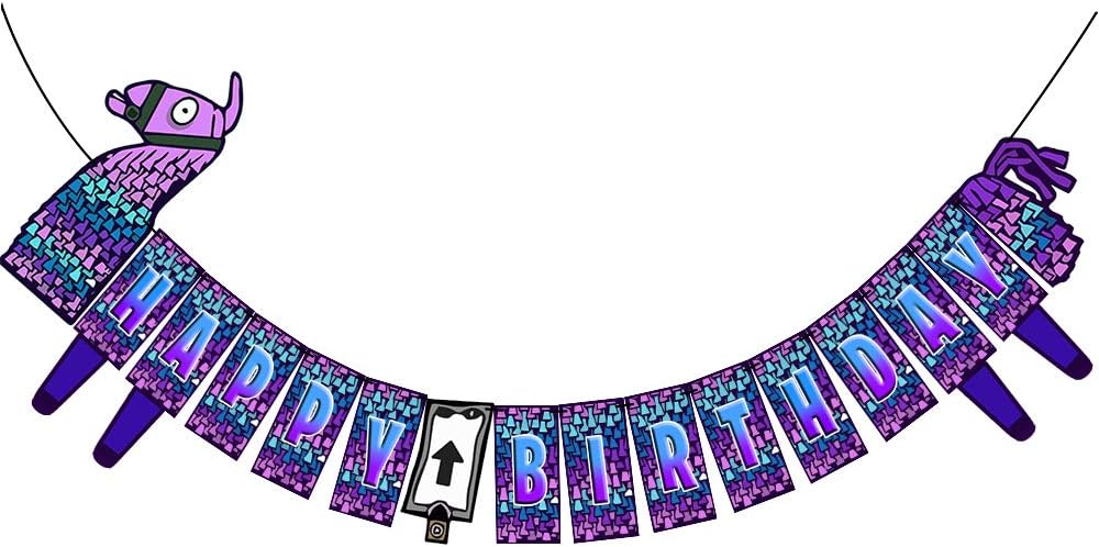 Happy Storm Gaming Party Banner Video Game Happy Birthday Party Supplies for Boys Video Game Party Banner Favors for Kids